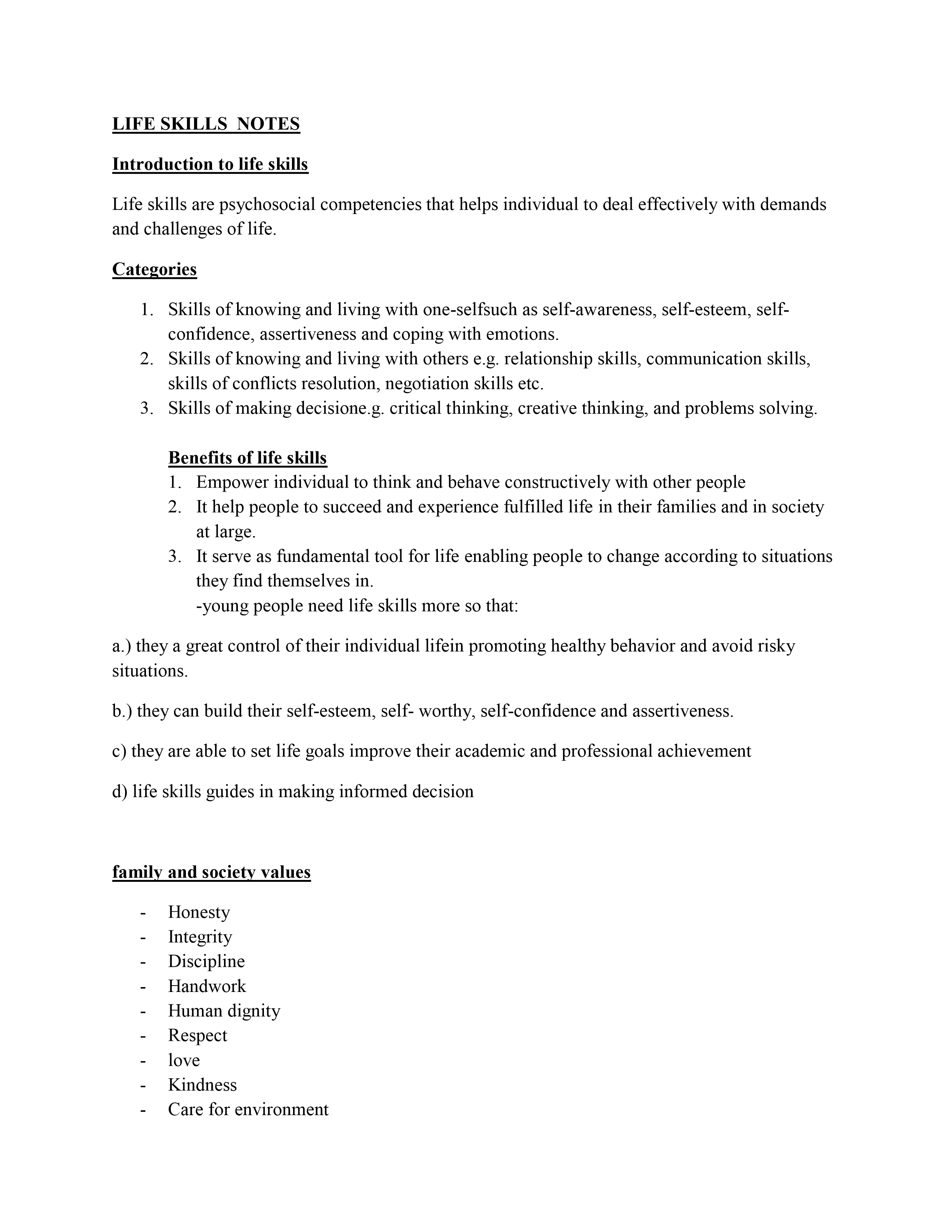 Skill Notes Notes.co.ke - Education notes in Kenya