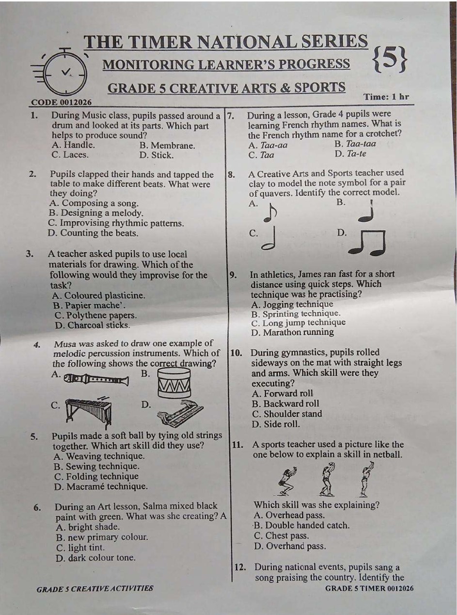 Timer Web Exam Notes.co.ke - Education notes in Kenya